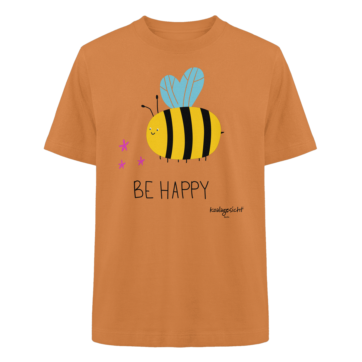 Be Happy - Oversized Organic Shirt - Heavy Oversized Organic Shirt