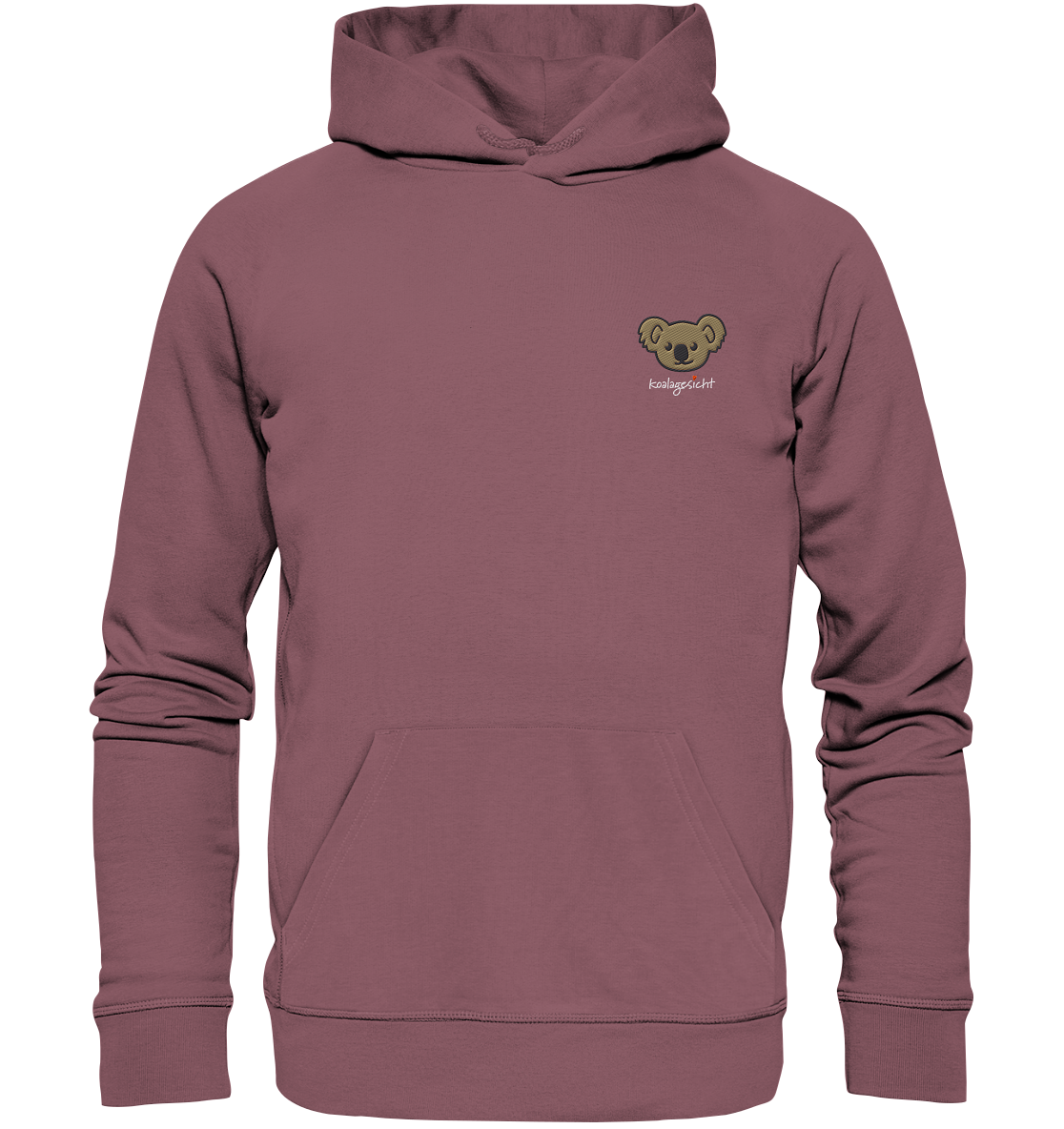 Organic Hoodie - koalagesicht Stick - Organic Hoodie (Stick)