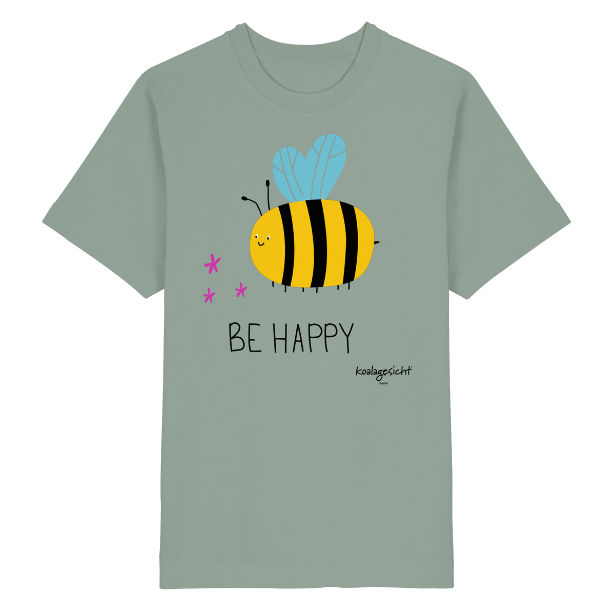 Be Happy - Oversized Organic Shirt - Heavy Oversized Organic Shirt