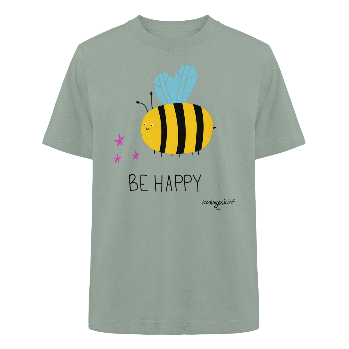 Be Happy - Oversized Organic Shirt - Heavy Oversized Organic Shirt