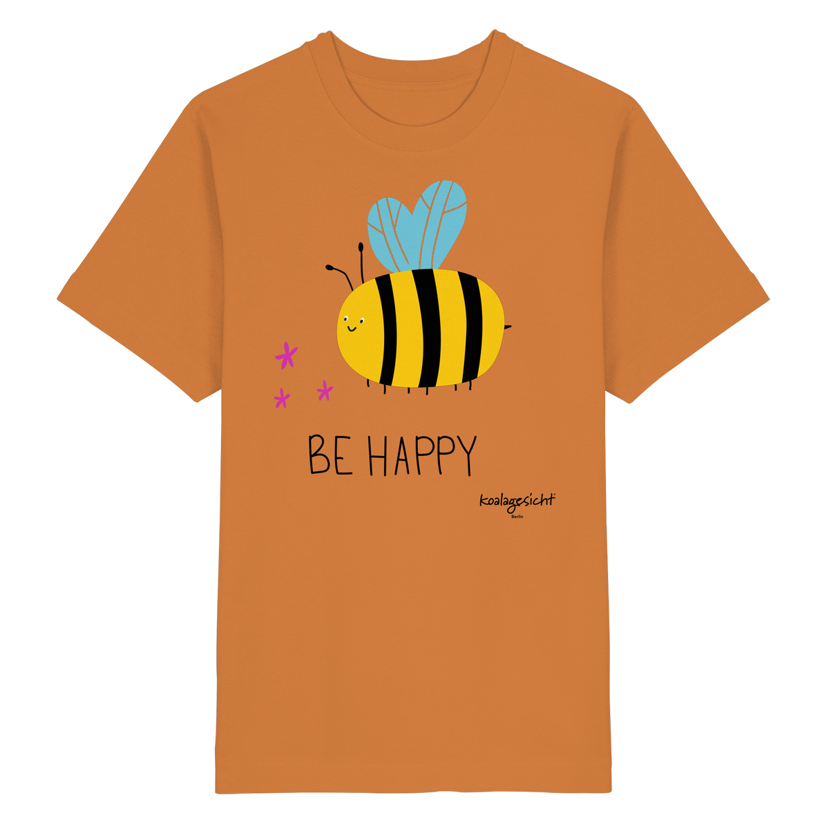 Be Happy - Oversized Organic Shirt - Heavy Oversized Organic Shirt