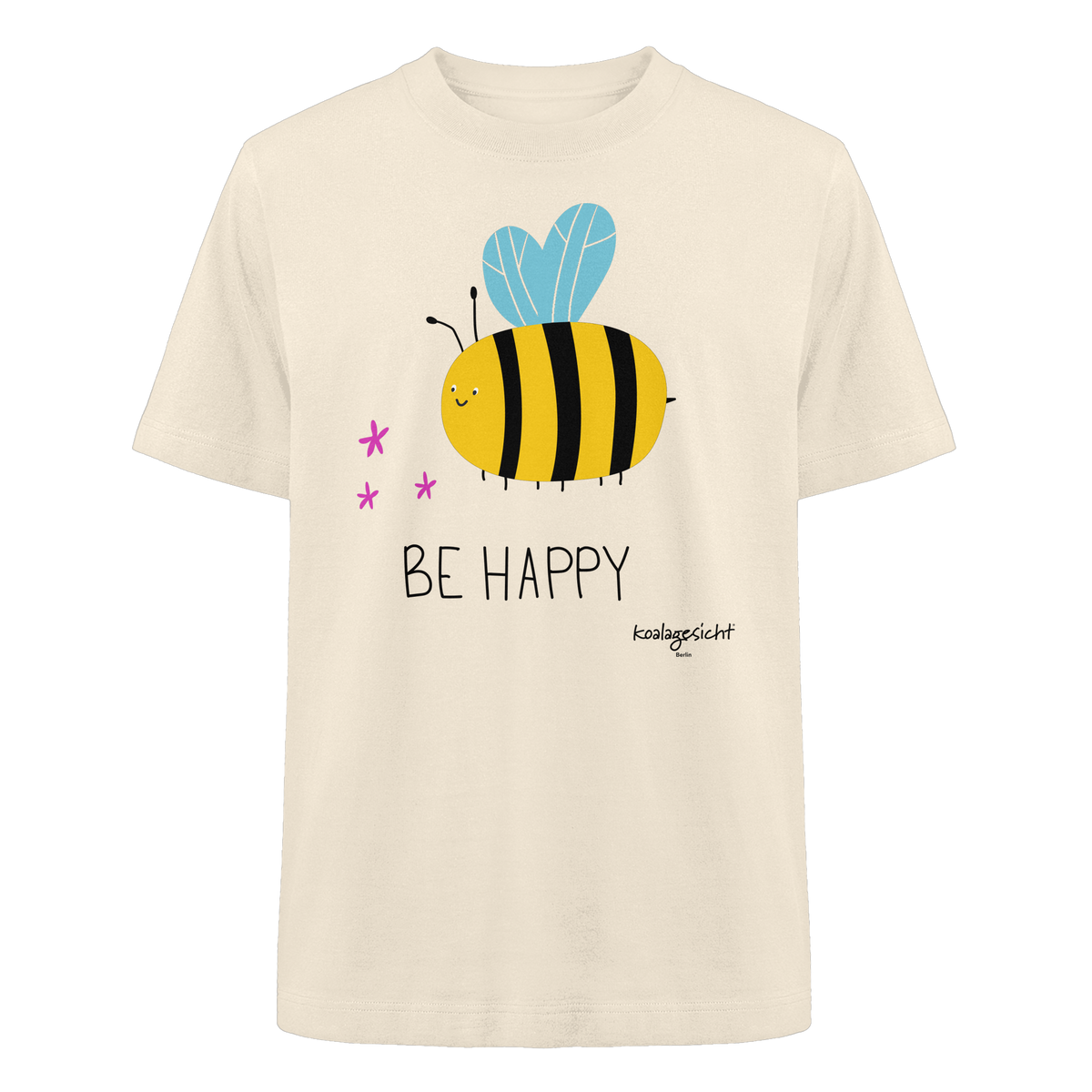 Be Happy - Oversized Organic Shirt - Heavy Oversized Organic Shirt