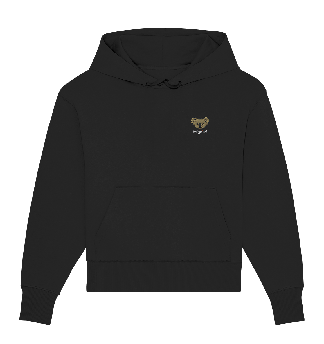 Organic Oversized Hoodie mit koalagesicht Stick